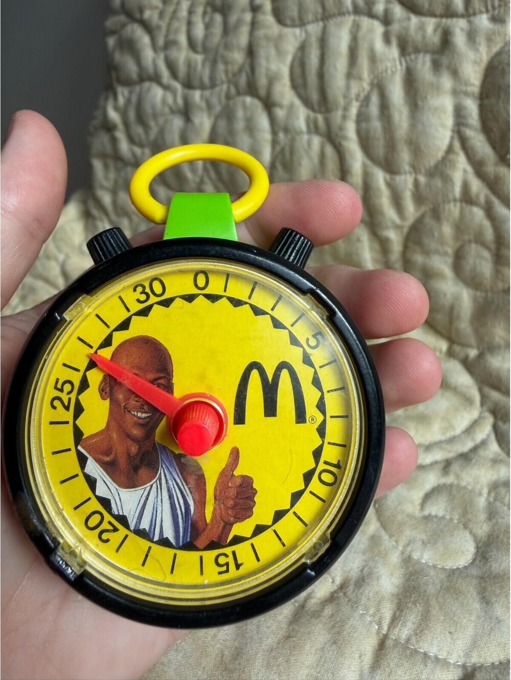 Vintage Michael Jordan Fitness Fun Wind-Up Stop Watch McDonalds Toy